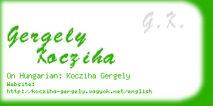 gergely kocziha business card